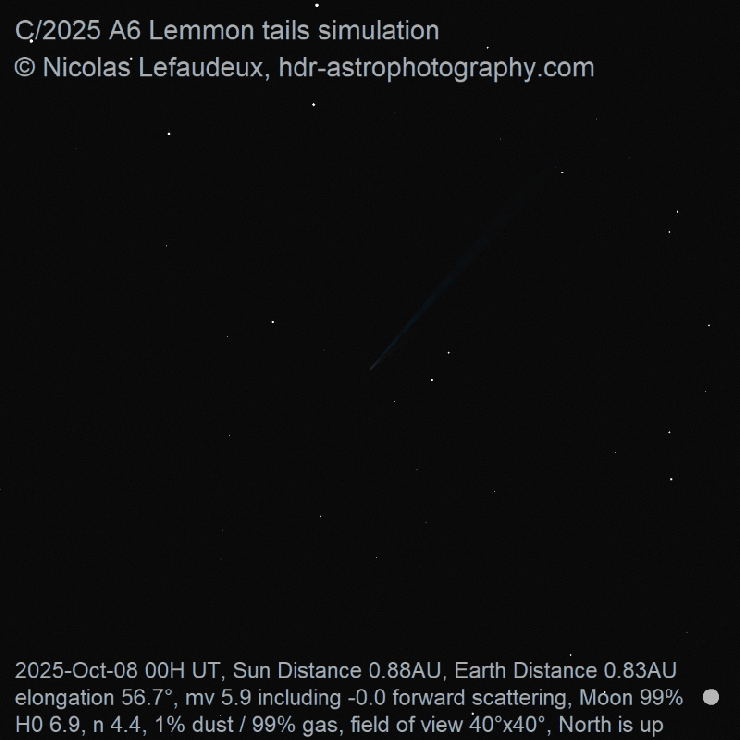 Comet tails simulations – HDR astrophotography by Nicolas Lefaudeux